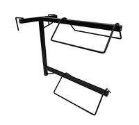 Secure Fix Direct Double Hanging Saddle Rack (Horse Portable 2 Tier Stand Tack Holder Equestrian Stalls Metal Black)