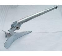 Secure Fix Direct Galvanised Steel Hinged Plough Anchor 5KG - 35KG (Delta Style Yacht Boat Marine Sea) (12KG)