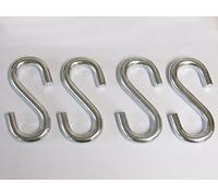 Secure Fix Direct S Shaped Hooks for Hanging x4 (69MM x 8MM Zinc Plated Steel)
