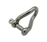 Secure Fix Direct Stainless Steel Twisted D Shackle 5MM (Rigging Marine Rope Dee)
