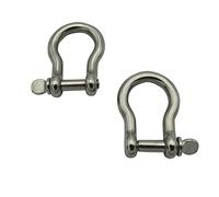 Secure Fix Direct X2 4mm Bow Shackles With Screw Collar Pins 316 Stainless Steel - A4 Rigging