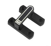 Secure Flip Latch Lock with Height Adjustment for Sliding and Swinging Doors Including Left or Right Opening Supporting Both 90 Degree and 180 Degree Installation (Black+Luminous)