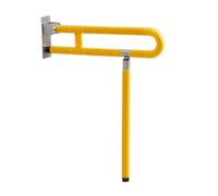 Secure Foldable Grab Bar with Side Rail, Yellow, Yellow, Size to 8