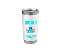 Secure from Cyber Threats Computer Programmer Cyber Security Stainless Steel Insulated Tumbler