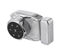 Secure Glass Cabinet Lock with Touch Keypad Accommodates Various Door Types for Home and Office Use (Type B Silver)