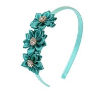 Secure Grip Floral Rhinestones Hairband Nonslip Comfortable Fabric Headdress for Sports Running Dancing Fitness Elegant Party Headwear