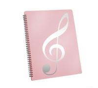 Secure Grip Music Folder Designed for A4 for Scores, Made of Flexible Material to Withstand Frequent Use While Keeping for Pages Safe (Pink)