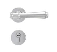 Secure Keyed Door Lever Lock Set - 3 Combo Keys, Satin Nickel Finish for Front & Office Doors - Easy Install Durable Entry Lock,Silver