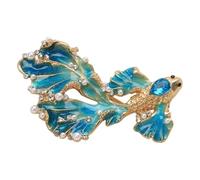 Secure Lapel Pin Accent Fish Brooch Adorned Rhinestones Accent for Confident Wearing Featuring Stylish Construction Fashion Brooch