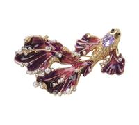 Secure Lapel Pin Accent Fish Brooch Adorned Rhinestones Accent for Confident Wearing Featuring Stylish Construction Fashion Brooch