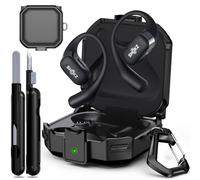 【Secure Lock】 Case for SHOKZ OpenFit Case with Cleaning Kit & Keychain, Soft TPU Cover Cover Compatible with SHOKZ OpenFit Open-Ear Earbuds True Wireless Bluetooth Headphones, Shockproof Protective