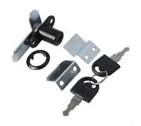 Secure Metal Cabinets and Filing Cabinets with 1619mm Zinc Alloy Double Door Lock 7 Shaped Robust Locking Rod for Enhanced Security (16mm Black)