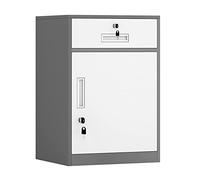 Secure Metal Under Desk File Cabinet with Lock1 Drawer & 1 Compartment for Legal/A4 DocumentsFully Assembled Storage Solution for Home & Office Use