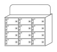 Secure Mobile Phone Locker for Office & School - nizing Box Holds 9-40 Devices White Compact Size 12" - Ideal for Workspaces & Shared Environments