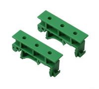 Secure PCB Mounting Brackets for C45 DIN Rail, 2 Sets of Clips for Electronic Projects (Green)