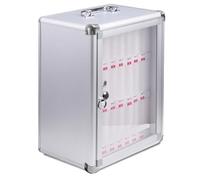 Secure Phone Storage Box with Lock Holds 12 to 60 Bits Phone Management Case for Students & Employees Numbered Locking Box Silver - 24 Bit Capacity