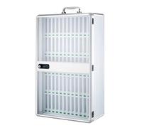 Secure Phone Storage Cabinet with Combination Lock - Cell Phone Locker for Classroom Office & Exams - Keyed Lockbox for 60 Devices - Ideal for Safe Device Management