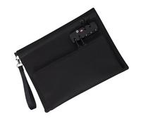 Secure Pouch with Lock, Double Layer Bag with Lock | Stylish Locked Cash Purse for Passports Women Supplies Bank Security Travel and Organization for Use, Black, Se référer au descriptif