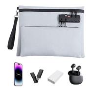 Secure Pouch with Lock | Money Bag for Travel Storage | Double Layer Lockable Wallet for Registry Notary Supplies Men's Passports and