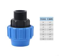 Secure PP Male Adaptor Connector, Compatible with PE Pipe for Drinking Water, for Agricultural and Gardening Tasks (32mm x 1inch)