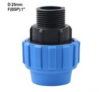 Secure PP Male Adaptor Connector, Compatible with PE Pipe for Drinking Water, for Agricultural and Gardening Tasks (25mm x 1inch)