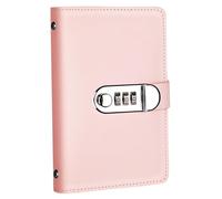 Secure PU Leather Money Saving Book with Lock & 100 Envelopes Savings Challenge, Cash Organizer with 50 Transparent Pages for Bills & Coin, Budget Binder Style 1