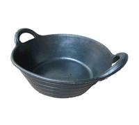 Secure Rubber Feed Bowl for Horses Sturdy Construction Right for Daily Feeding Needs Black Rubber Animal Feeder