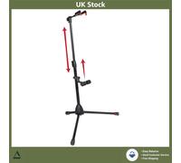 Secure Self-Locking Guitar Hanger Stand Collapsible Adjustable Single