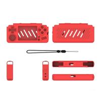 Secure Silicone Shell for Miyoo A30 Console Protects Against Scratches and Accidental Drops (Red)