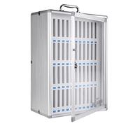 Secure Silver Cell Phone Locker - 48-Bit Storage Cabinet for Student Exam & Training Camp Use - Mobile Phone Management & Safety Deposit Solution