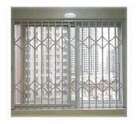 Secure Sliding Window Bar with Lock & Key Foldable Safety Guardrail for Home & Commercial Use 32x47in (80x120cm) Enhanced Security for Windows