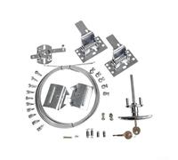 Secure T-Handle Lock Kit for Metal Wood Doors | Industrial cold-rolled steel, twin-side deadlocking, minimizes wind rattling, for heavy-duty security