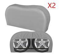 Secure Tire Covers for All Season Use Designed for Trucks and RVs, Protects from Sun Damage and Dirt (420D Black 34CM)