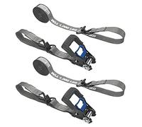 Secure Tite Ratchet Straps - 2 Pack 1-1/4" x 16' Tie Down Straps with Vinyl Coated Double J-Hooks, Cargo Tie Down Straps, 1000 lb