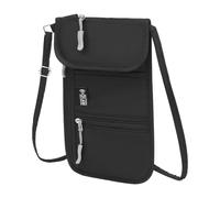 Secure Travel Organizer, Blocking Wallet, Lightweight Neck Pouch, Hidden Zipper Compartments, Adjustable Strap Comfort, Compact Size, Great for Flights, Trekking, Daily Use