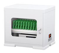 Secure Wall Mount Charging Station Lockable Cabinet Charges 20 Devices Charging Cart For School Office Healthcare & More White 12 Slots