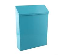 Secure Wall Mounted Mailbox with Locking Mechanism and 2 Keys Offering Rustic Style and Mail Protection for Various Walls (Blue)