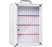 Secure Wall Safe with Locking Arm for Cell Phones, 48 Slots, Ideal for Schools, Factories & Exams, Durable Eva Drawers with Handles, One Color Design