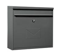 Secure Waterproof Mailbox with Lock Weatherproof Outdoor Postbox for Home & Business Safe Storage Box (Black)