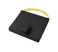 Secure Wheelchair Wedge Pommel Cushion with Safety Straps & Convex Bottom for Seniors - Prevent Forward Sliding, Positioning, Transfer, Pressure Relief - Elderly Fall Prevention