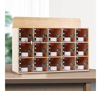 Secure Wooden Cell Phone Locker Box with Lock & Key - Durable Storage for Classrooms Offices & Employees - Ideal for Safe Cell Phone Storage Professional Design Single Color