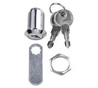 Secure Your Belongings Metal Cam Lock for Cabinets, Drawers & Mailboxes with 2 Keys, Removable Locking (25 mm)