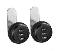 Secure Your Belongings with 2 Piece Mechanical Combination Locks 3 Digit Code, for Mailboxes and Filing Cabinets (black)