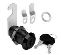Secure Your Cabinets and Drawers with Replacement Cam Locks with Keys, Black Cylinder Locks Compatible with File Cabinets, RV Drawers, and Mailboxes