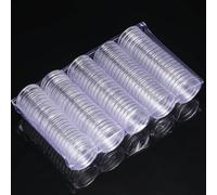 Secure Your Coins with 200 Clear Plastic Round Capsules Fits 25mm Coins Perfectly
