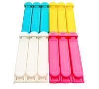 Secure Your Freshness with 12 Food Storage Bag Clips - Reusable, Colorful, and Reliable Plastic Sealing Clips in 4 Vibrant Colors