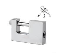 Secure Your Property with AntiTheft D Shaped Padlock, 3 Keys, Made from Hardened Zinc Alloy and Chrome Plated for Durability (80mm)