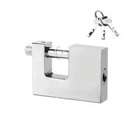 Secure Your Property with AntiTheft D Shaped Padlock, 3 Keys, Made from Hardened Zinc Alloy and Chrome Plated for Durability (70mm)