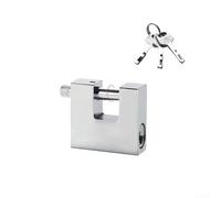 Secure Your Property with AntiTheft D Shaped Padlock, 3 Keys, Made from Hardened Zinc Alloy and Chrome Plated for Durability (40mm)