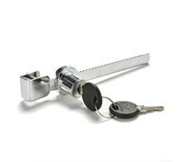 Secure Zinc Alloy Sliding Glass Door Lock with 2 Keys for Reptile Vivarium and Terrarium Display Cabinets Chrome Metal Construction Suitable for Glass (4-8mm)